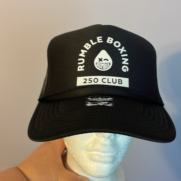 Otto Rumble Boxing 250 Club Black Foam Front Mesh SnapBack Trucker Hat Cap - Picture 1 of 13